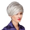 Pruik Grijs, Kort (PK-SS130 silver grey wig) - Afbeelding 3