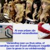 Pruik zwart - kort - Blond licht bruin duo kleur - Afbeelding 7
