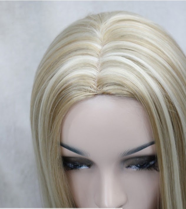 Pruik Lang, stijl, 70 a 75 cm mixed donker blond (4118-14H613)