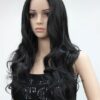 Pruik Lang (65-70cm) Krullend,  zwart, (E-233-2)