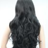 Pruik Lang (65-70cm) Krullend,  zwart, (E-233-2) - Afbeelding 2