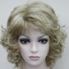 PRUIK half lang krullend - blond+donker blond - mix kleur (1560A-6H16-613) - Afbeelding 2