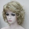 PRUIK half lang krullend - blond+donker blond - mix kleur (1560A-6H16-613)